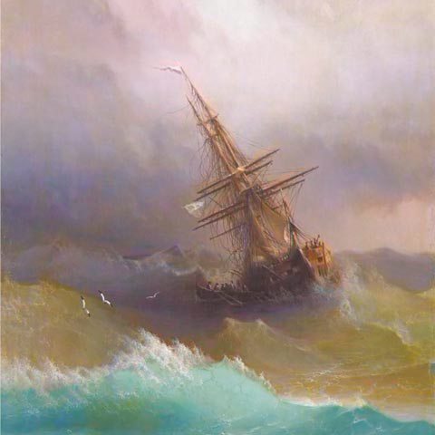 И.Айвазовский. Корабль среди бурного моря. 1887