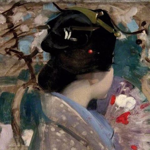 Джордж Генри. Японка с веером. 1894, холст, масло.