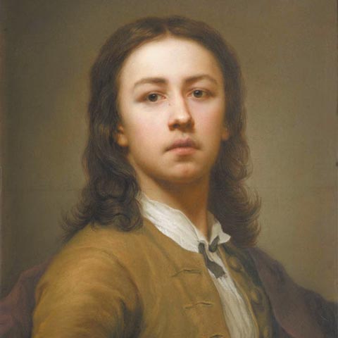 Антон-Рафаэль Менгс. Автопортрет в красной мантии. 1744-1745 гг.